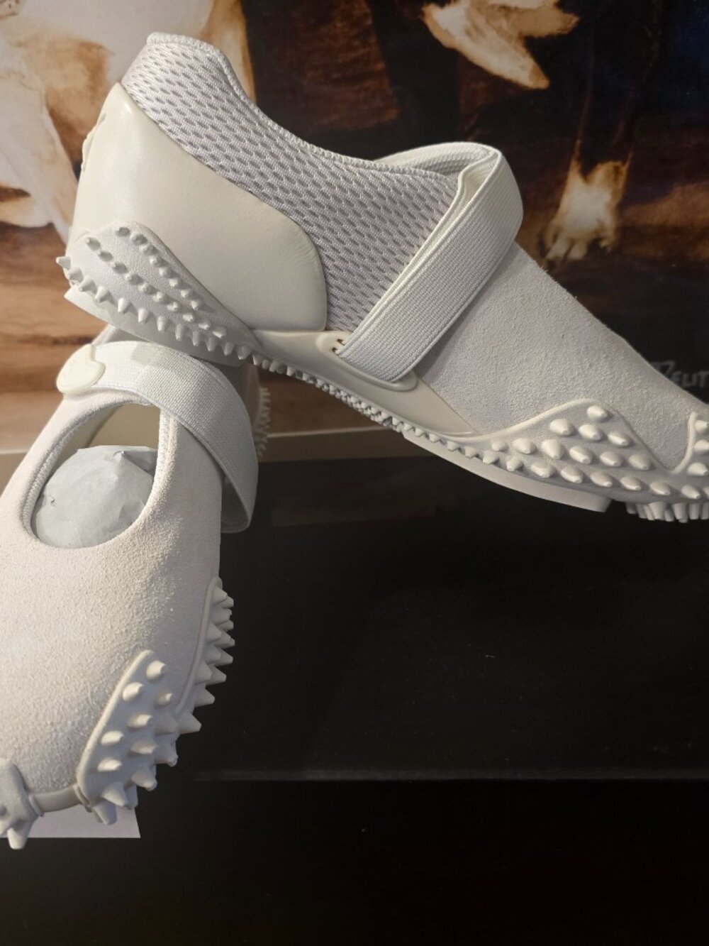 PUMA Mostro Fey Premium Womens Sz 7.5 Casual Shoes 40106202 Warm White Suede NEW